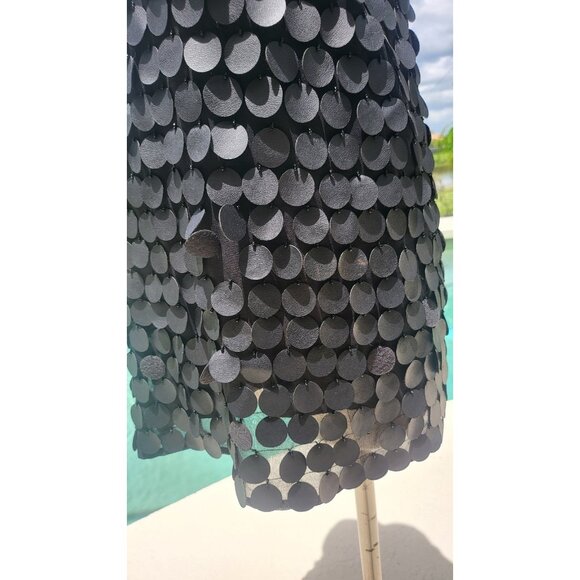 ZARA WOMENS Black Faux Leather Dress Sz S ART of WAR Vegan Party Night Out - Picture 5 of 8